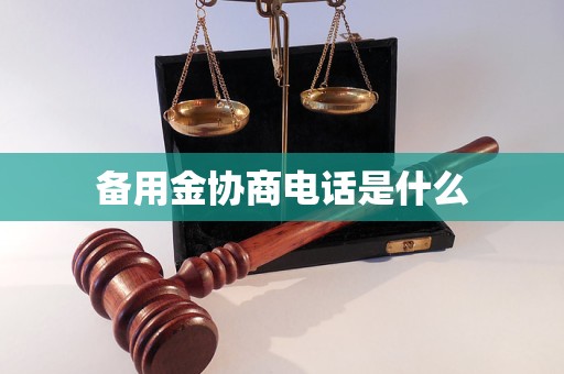 备用金协商电话是什么