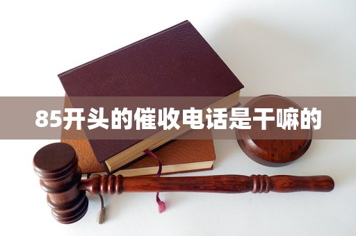 85开头的催收电话是干嘛的