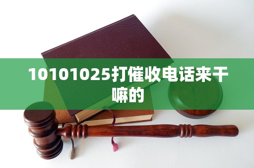 10101025打催收电话来干嘛的