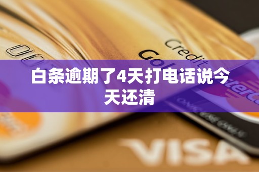 白条逾期了4天打电话说今天还清