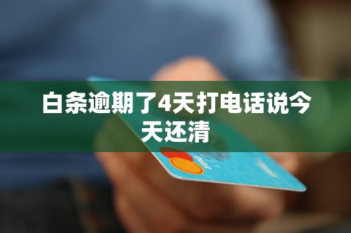 白条逾期了4天打电话说今天还清