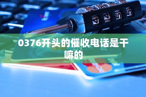 0376开头的催收电话是干嘛的