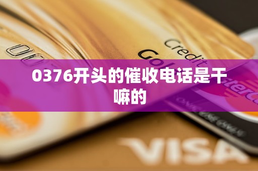0376开头的催收电话是干嘛的