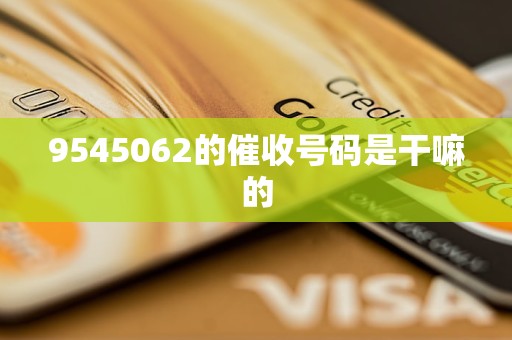 9545062的催收号码是干嘛的