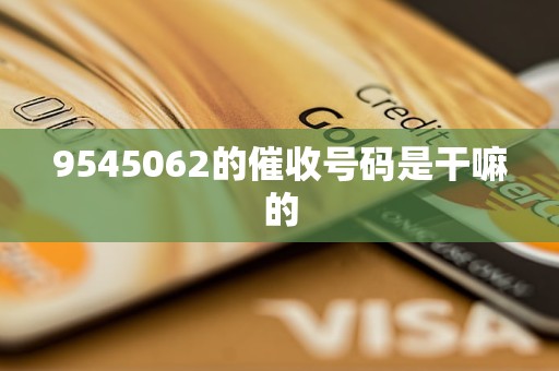 9545062的催收号码是干嘛的