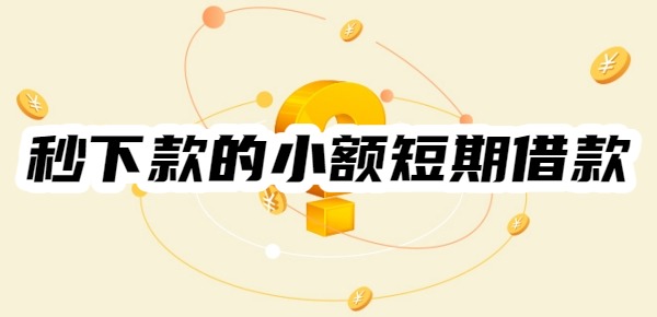 秒下款的小额短期借款